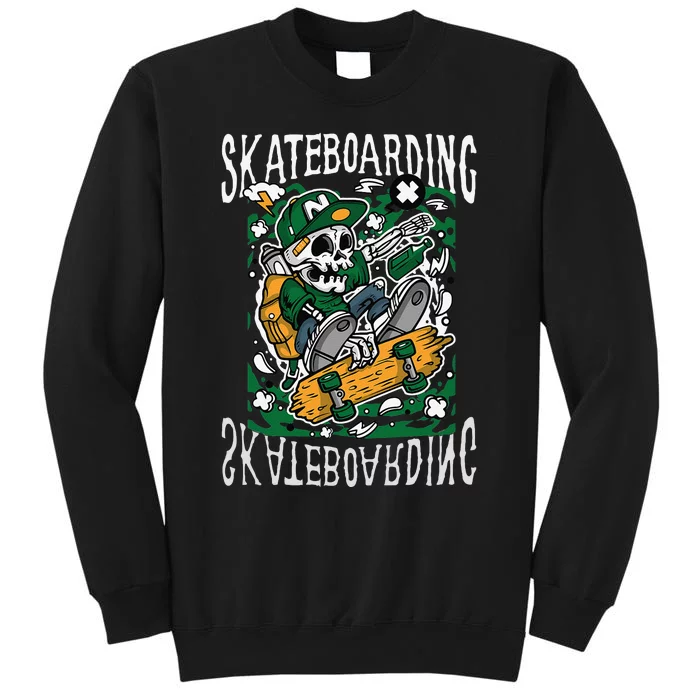 SkateBoarding Skull SkateBoard Santa Cruz Street Wear Sweatshirt