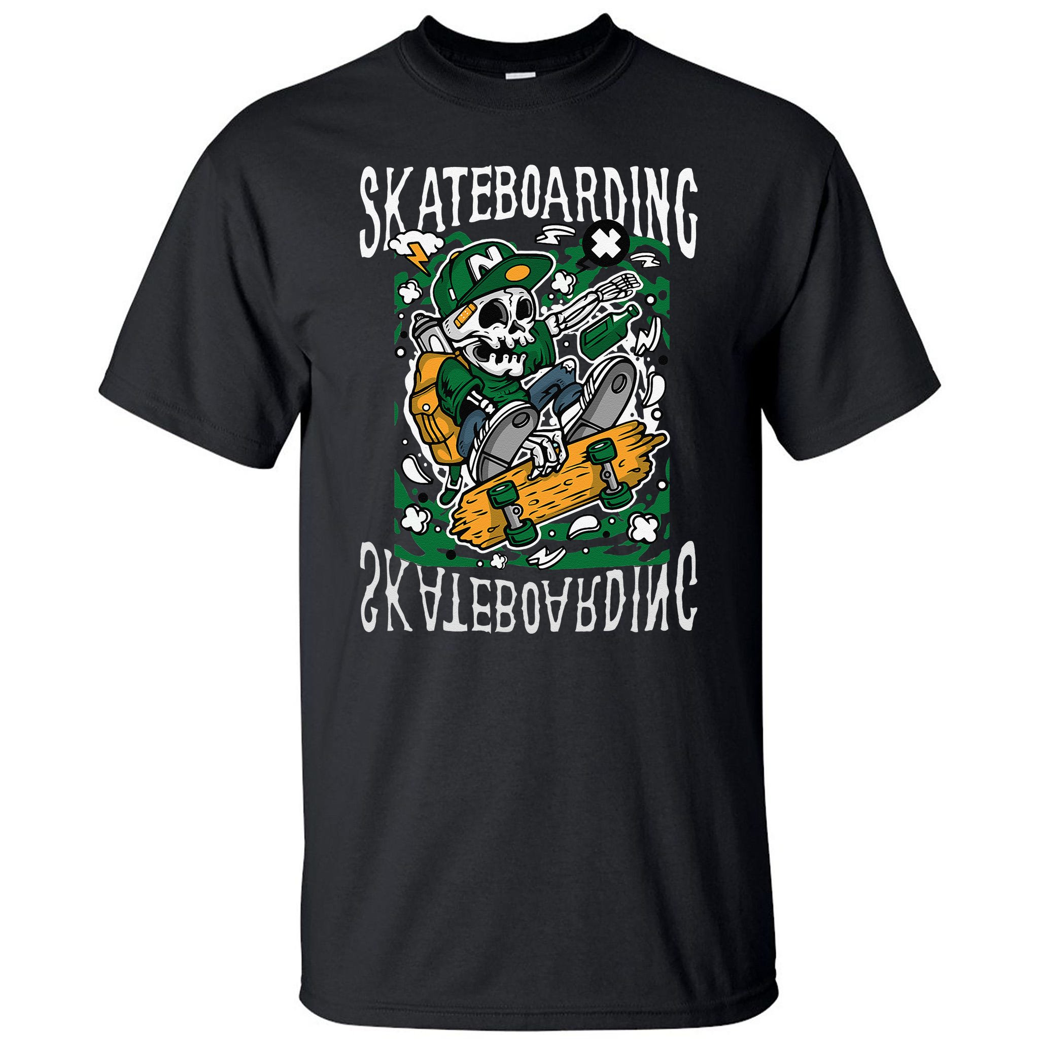 SkateBoarding Skull SkateBoard Santa Cruz Street Wear Tall T-Shirt
