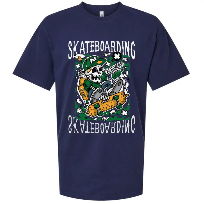 SkateBoarding Skull SkateBoard Santa Cruz Street Wear Sueded Cloud Jersey T-Shirt