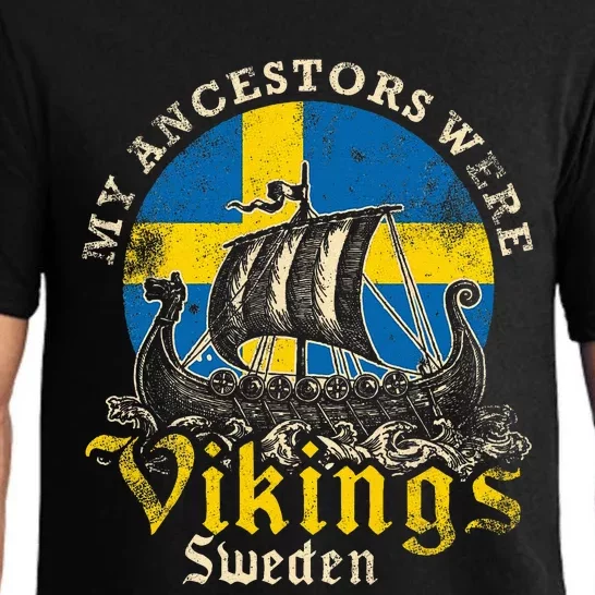 Swedish Sweden Swede Viking Ship Flag Pajama Set