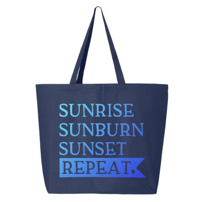 Sunrise Sunburn Sunset Repeat Summertime Sun Tan Design Cool Gift 25L Jumbo Tote