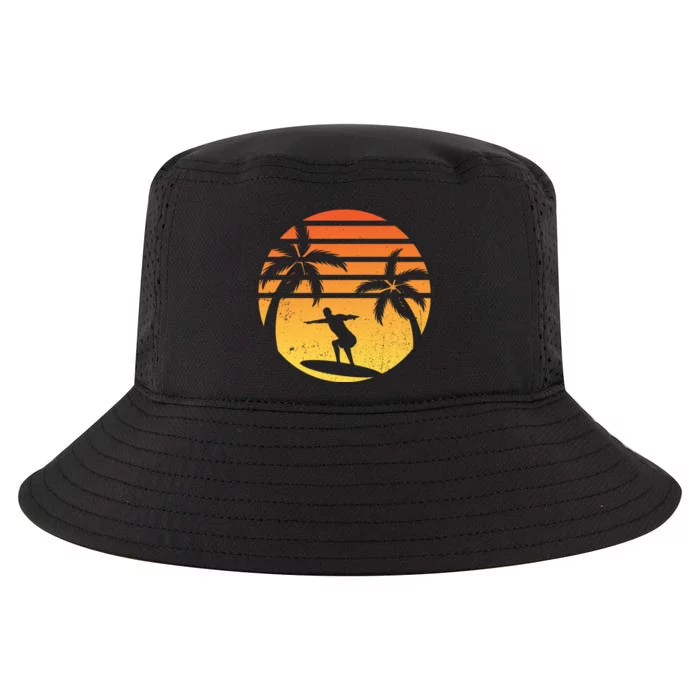 Summer Surf Sunset Retro Cool Comfort Performance Bucket Hat