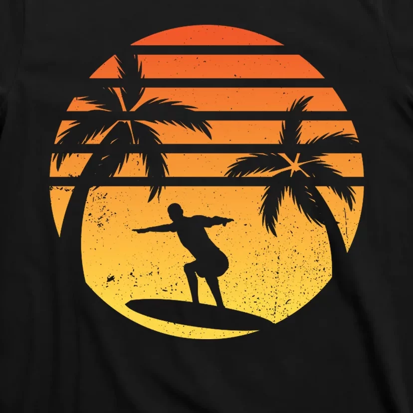 Summer Surf Sunset Retro T-Shirt