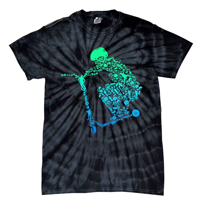 Scooter Stunt Tie-Dye T-Shirt