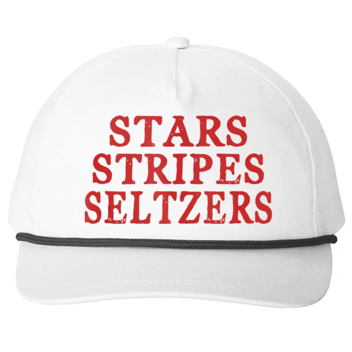 Stars Stripes Seltzers Snapback Five-Panel Rope Hat