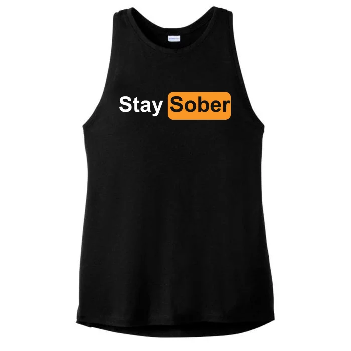 Stay Sober Ladies Tri-Blend Wicking Tank