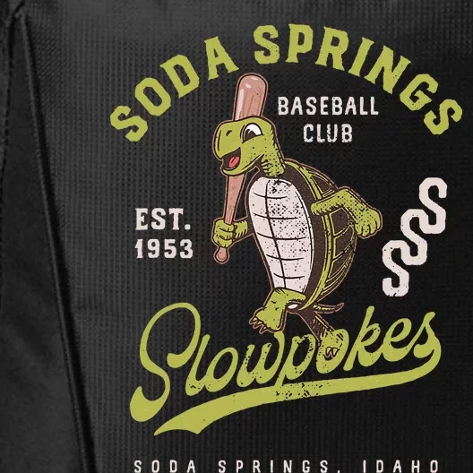 Soda Springs Slowpokes Retro Minor League Baseball Team City Backpack