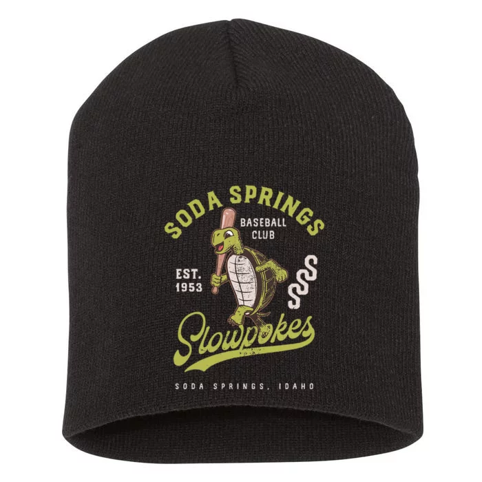 Soda Springs Slowpokes Retro Minor League Baseball Team Short Acrylic Beanie