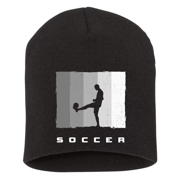 Soccer Silhouette Short Acrylic Beanie