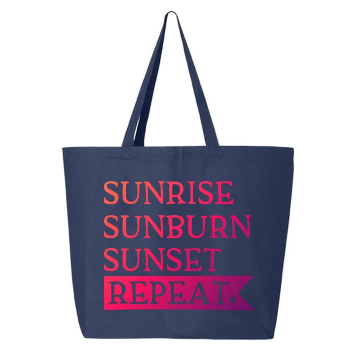 Sunrise Sunburn Sunset Repeat Summertime Sun Tan Design Cool Gift 25L Jumbo Tote