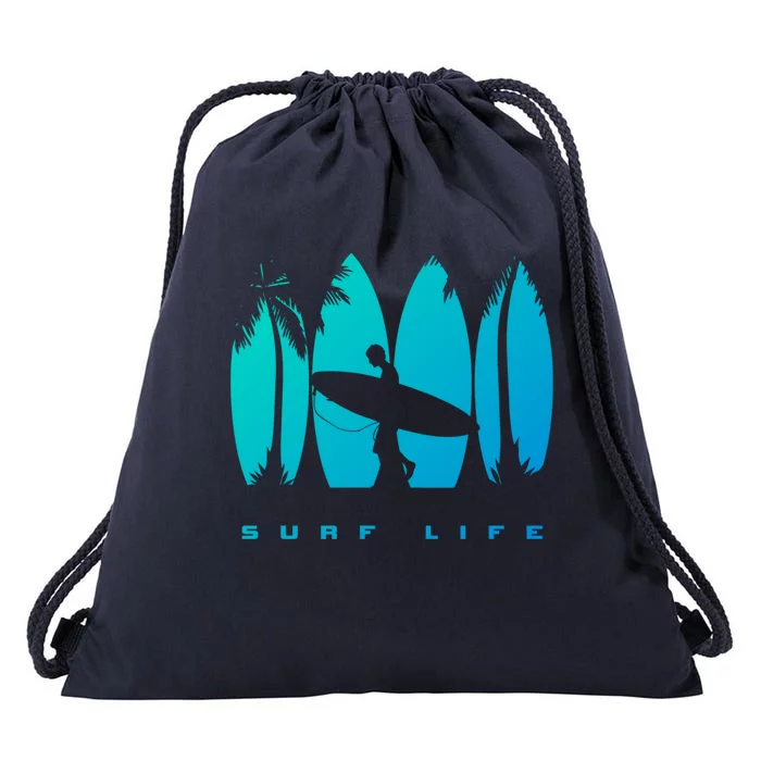 Surfing Surfer Surf Gift Drawstring Bag