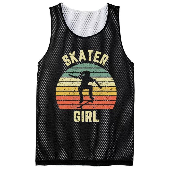 Skater  Shirt Skateboarder  Retro Skateboarding Gift Mesh Reversible Basketball Jersey Tank