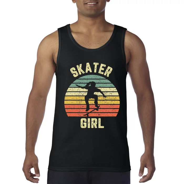 Skater  Shirt Skateboarder  Retro Skateboarding Gift Tank Top