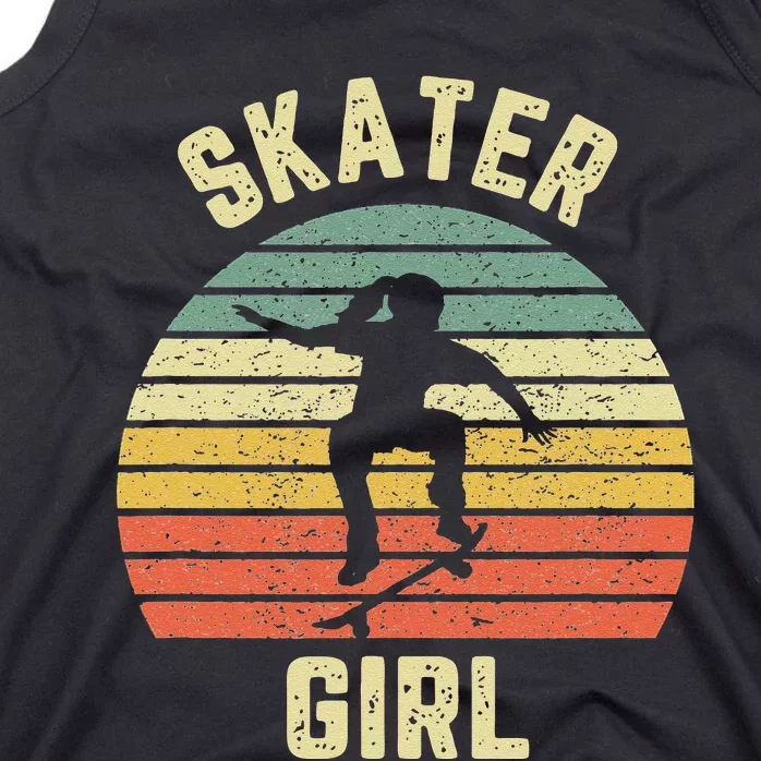 Skater  Shirt Skateboarder  Retro Skateboarding Gift Tank Top