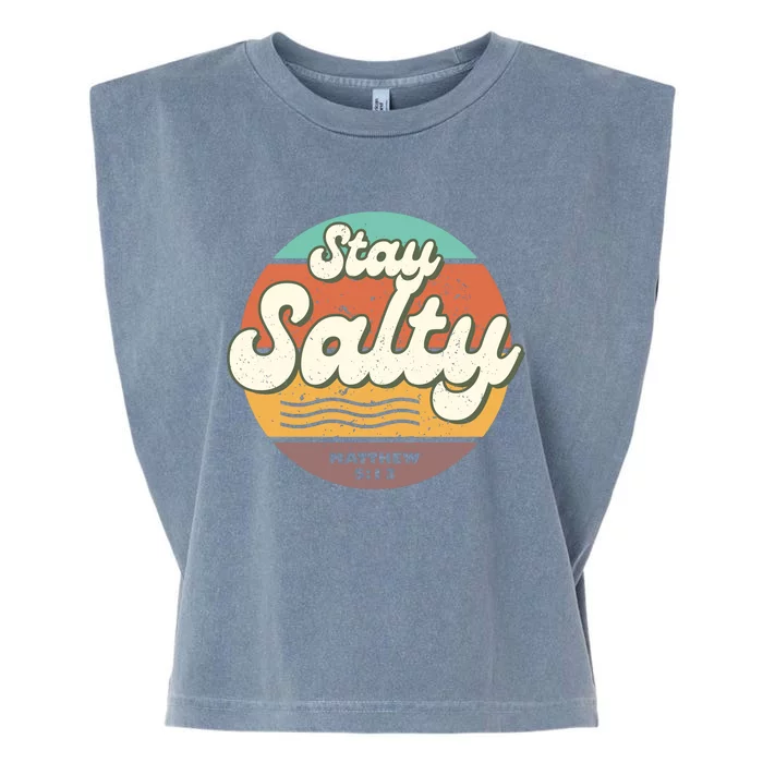 Stay Salty Garment-Dyed Women's Muscle Tee