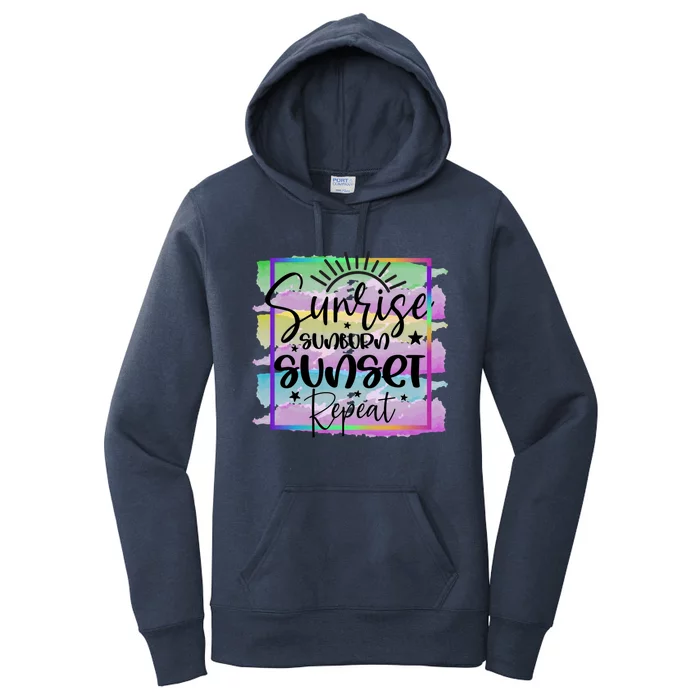 Sunrise Sunburn Sunset Repeat Cool Gift Women's Pullover Hoodie