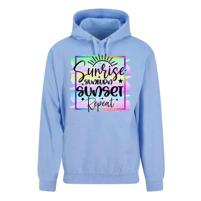 Sunrise Sunburn Sunset Repeat Cool Gift Unisex Surf Hoodie