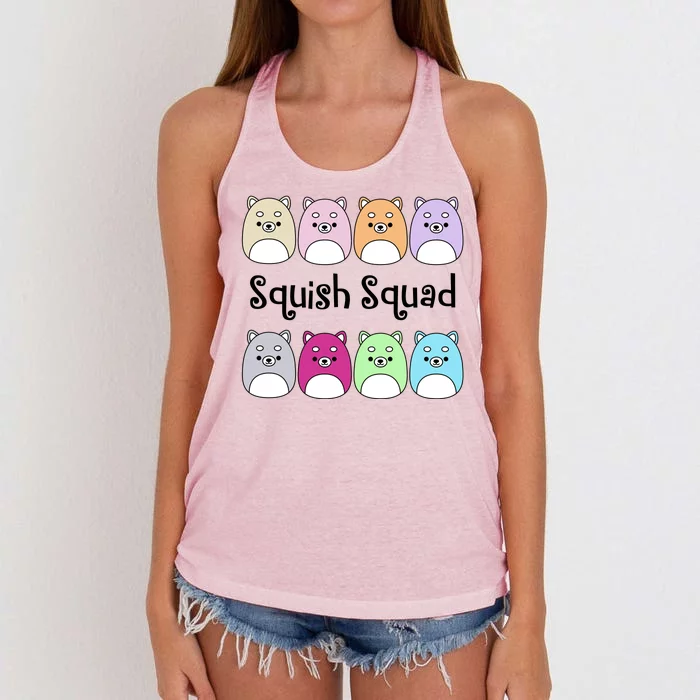 Squish Squad Stuffed Animal Women's Knotted Racerback Tank