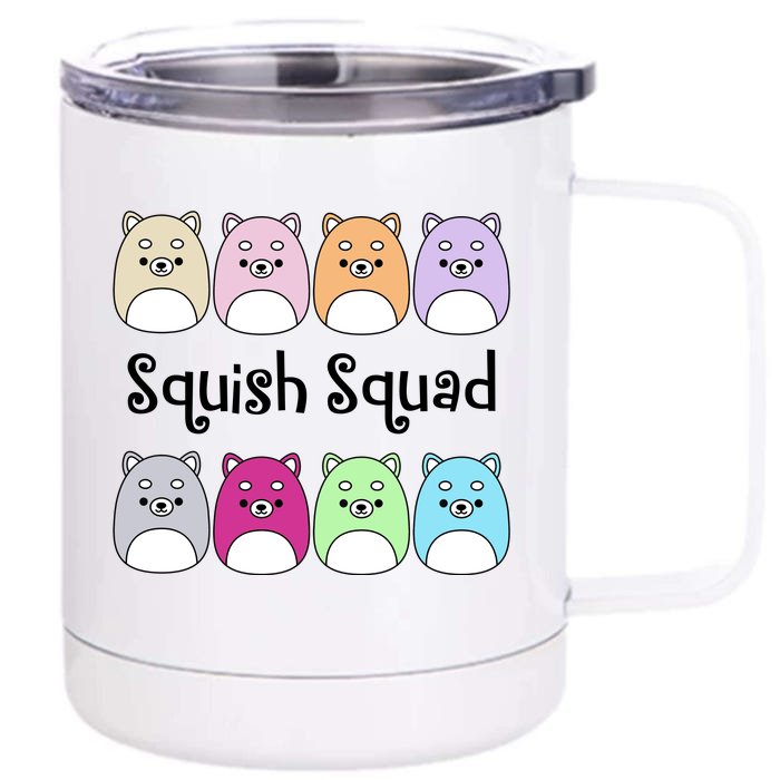 Squish Squad Stuffed Animal Front & Back 12oz Stainless Steel Tumbler Cup