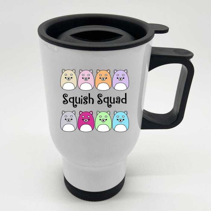 Squish Squad Stuffed Animal Front & Back Stainless Steel Travel Mug