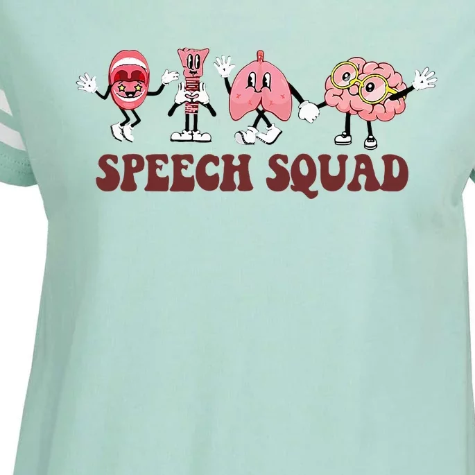 Speech Squad Speech Language Pathologist Speech Therapy SLP Enza Ladies Jersey Football T-Shirt