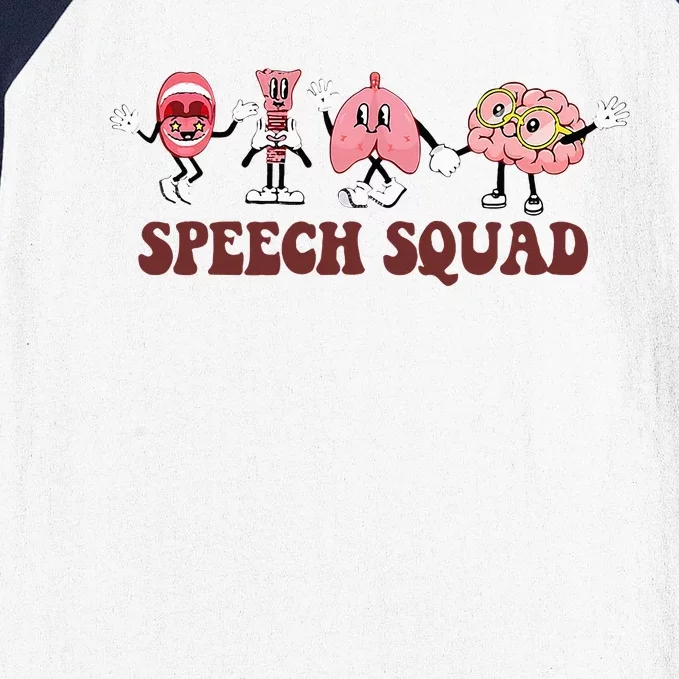 Speech Squad Speech Language Pathologist Speech Therapy SLP Baseball Sleeve Shirt