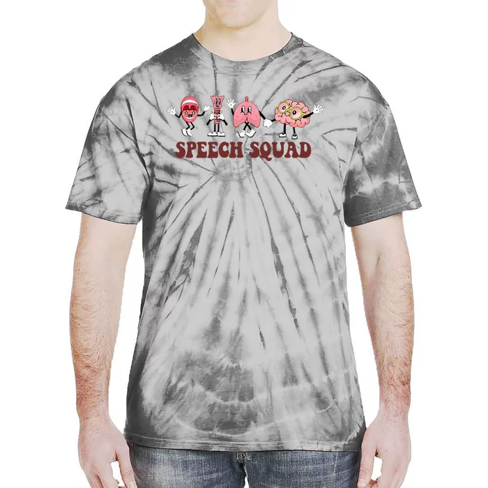 Speech Squad Speech Language Pathologist Speech Therapy SLP Tie-Dye T-Shirt