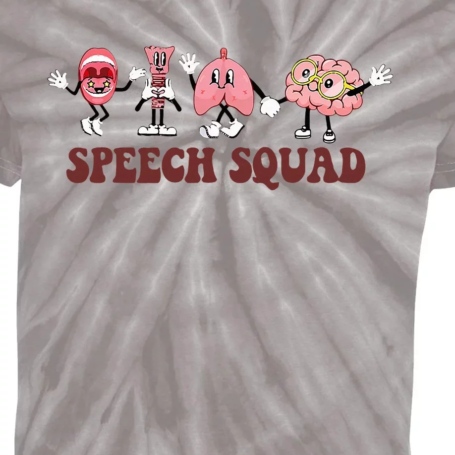 Speech Squad Speech Language Pathologist Speech Therapy SLP Kids Tie-Dye T-Shirt