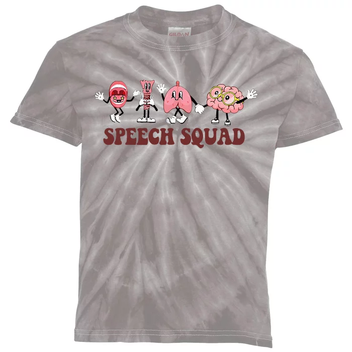 Speech Squad Speech Language Pathologist Speech Therapy SLP Kids Tie-Dye T-Shirt