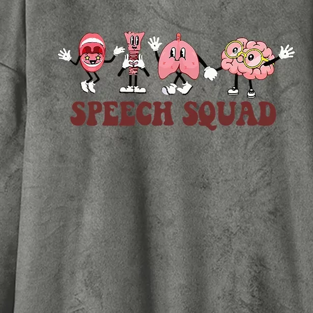 Speech Squad Speech Language Pathologist Speech Therapy SLP Hooded Wearable Blanket