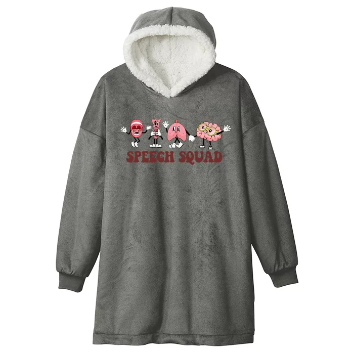 Speech Squad Speech Language Pathologist Speech Therapy SLP Hooded Wearable Blanket