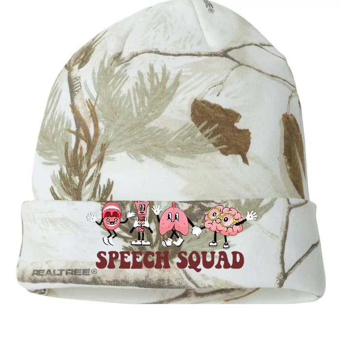 Speech Squad Speech Language Pathologist Speech Therapy SLP Kati - 12in Camo Beanie