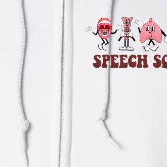 Speech Squad Speech Language Pathologist Speech Therapy SLP Full Zip Hoodie