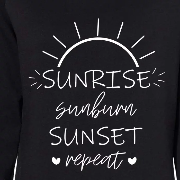 Sunrise Sunburn Sunset Repeat Summer Break Gift Great Gift Womens California Wash Sweatshirt