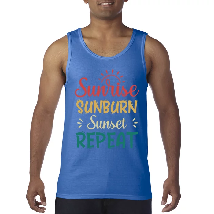 Sunrise Sunburn Sunset Repeat Gift Tank Top