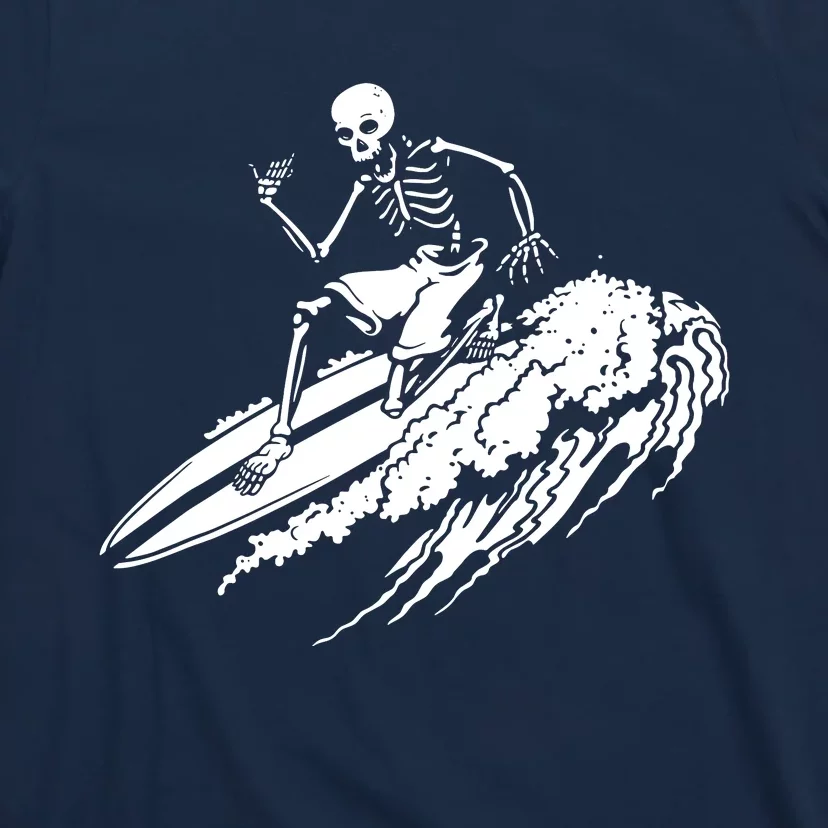 Skeleton Surf Surfing T-Shirt