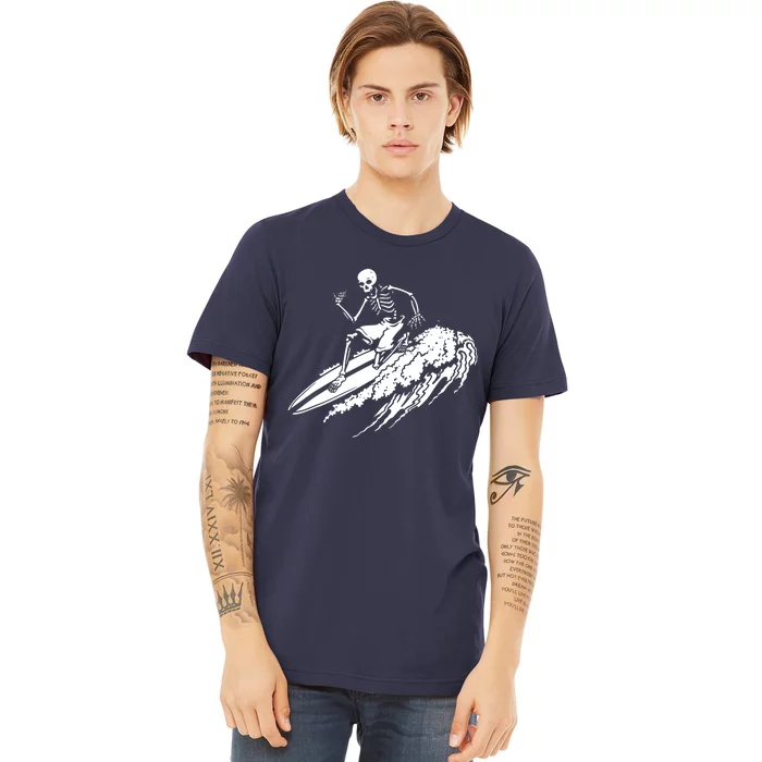 Skeleton Surf Surfing Premium T-Shirt