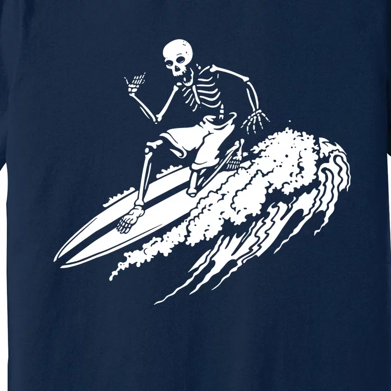 Skeleton Surf Surfing Premium T-Shirt