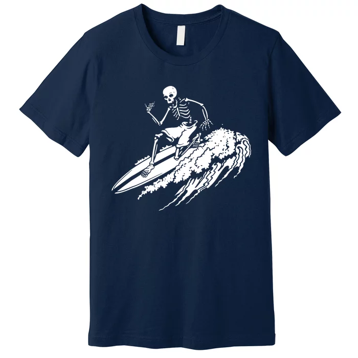 Skeleton Surf Surfing Premium T-Shirt