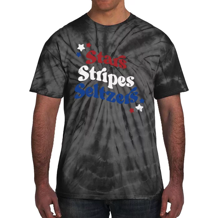 Stars Stripes Seltzers Patriotic Day Tie-Dye T-Shirt