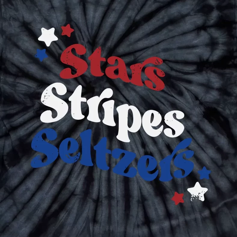 Stars Stripes Seltzers Patriotic Day Tie-Dye T-Shirt