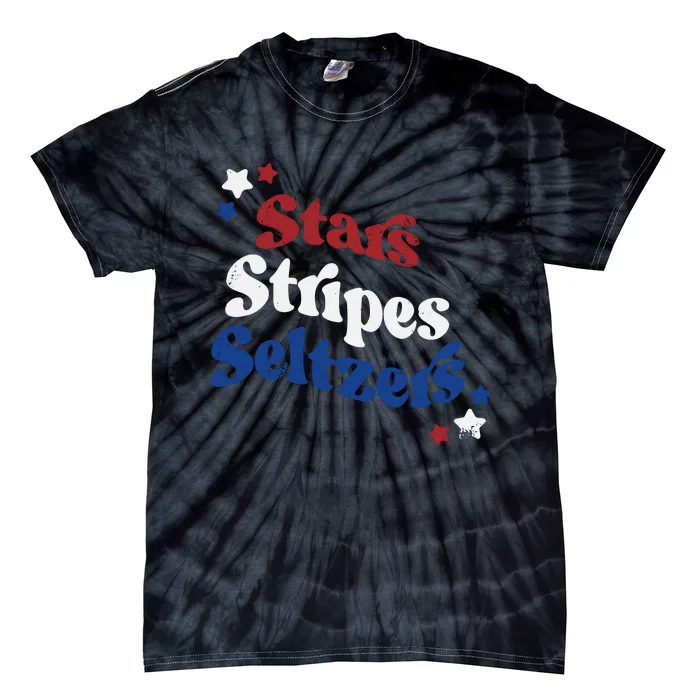 Stars Stripes Seltzers Patriotic Day Tie-Dye T-Shirt