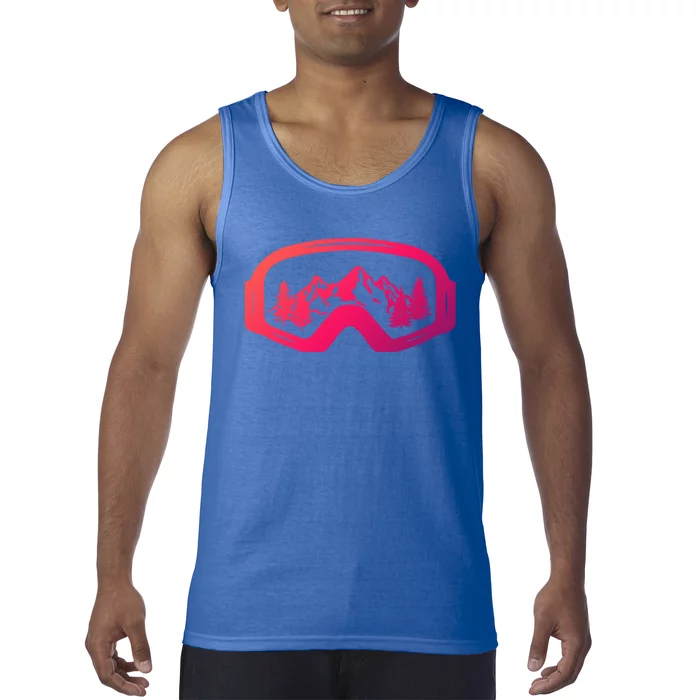 Ski Snowboard Skiing Goggles For Skiing Love Skiing Gift Tank Top