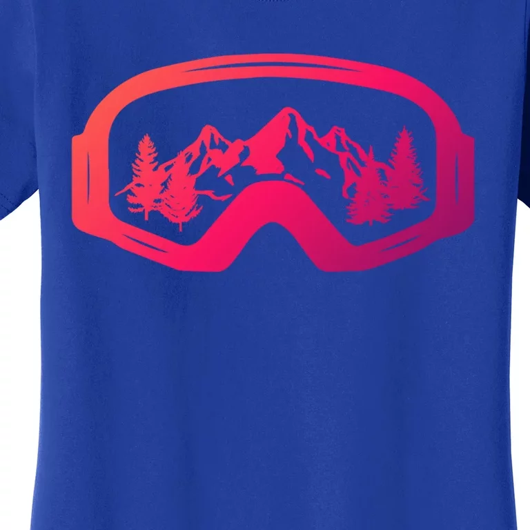 Ski Snowboard Skiing Goggles For Skiing Love Skiing Gift Women's T-Shirt