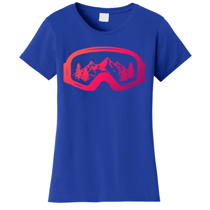 Ski Snowboard Skiing Goggles For Skiing Love Skiing Gift Women's T-Shirt