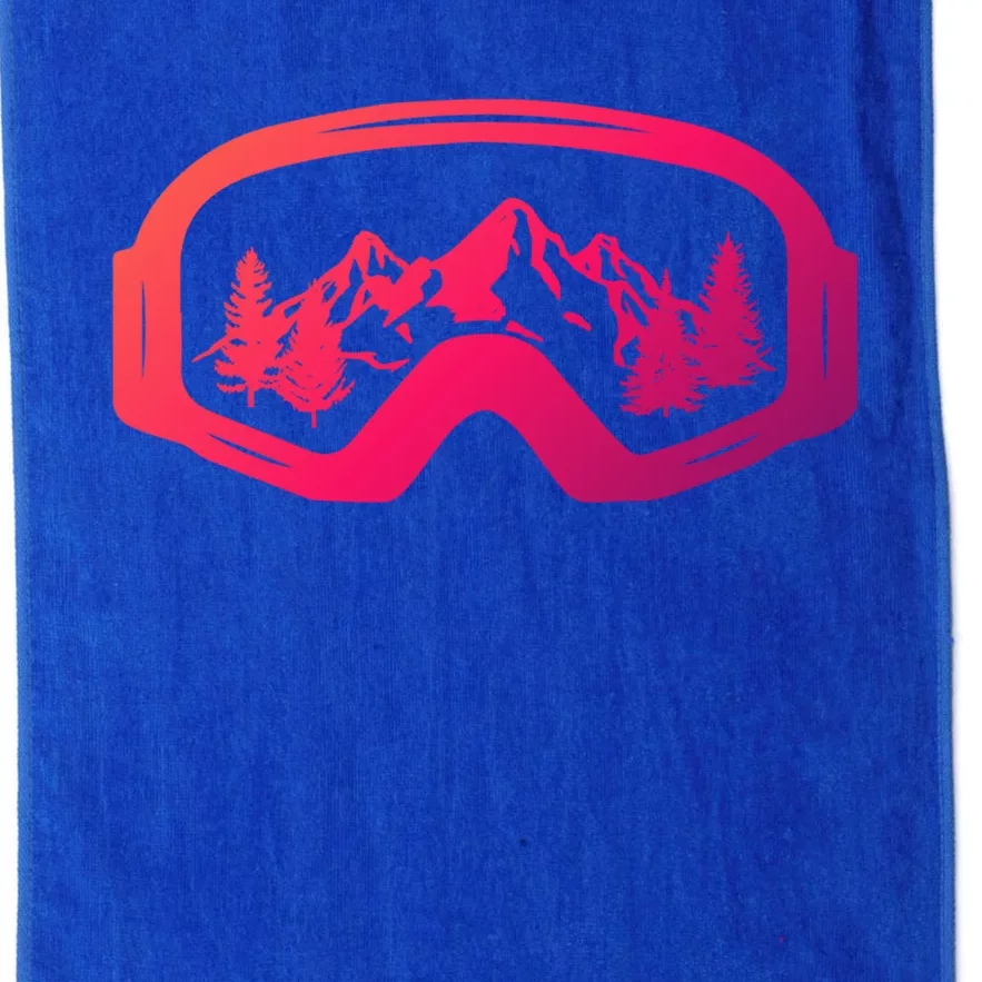 Ski Snowboard Skiing Goggles For Skiing Love Skiing Gift Platinum Collection Golf Towel