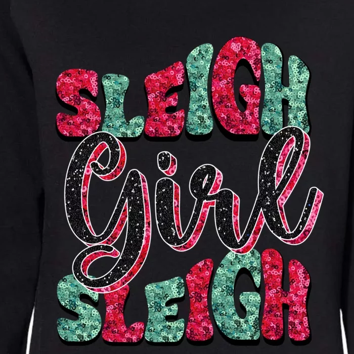 Santa Sleigh Sleigh All Day Christmas Gift Womens California Wash Sweatshirt