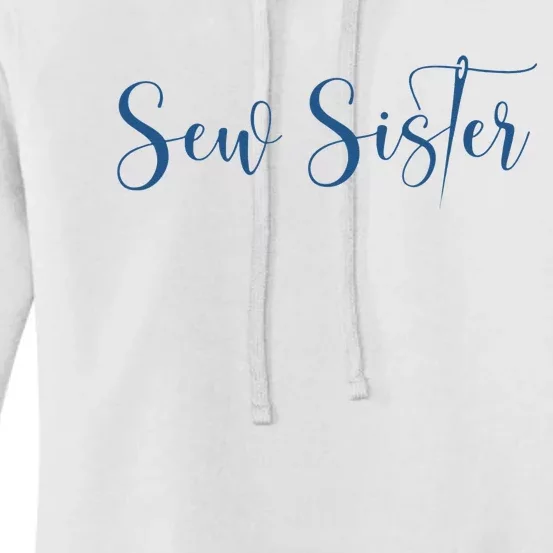 Sew Sister Sewing Needle Design Women's Pullover Hoodie