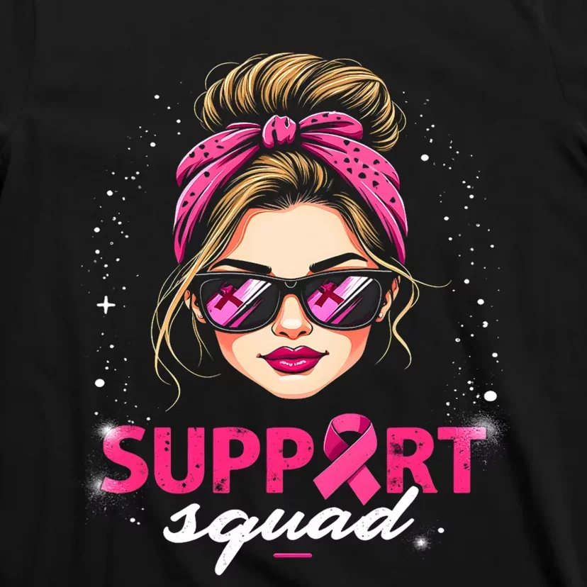 Support Squad Sunglasses Breast Cancer Awareness T-Shirt