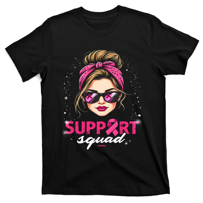 Support Squad Sunglasses Breast Cancer Awareness T-Shirt